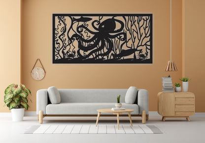 Excell Mart Majestic Water Creatures: Elegant Landscape Wall Art for Home Decor