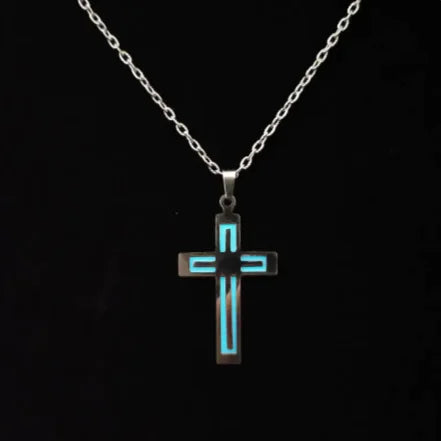 Luminous Stainless Steel Cross Necklace