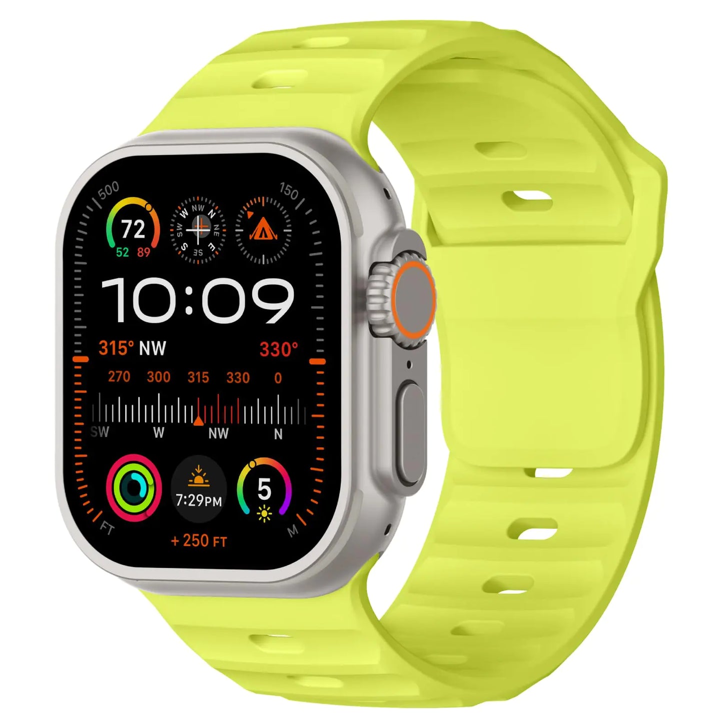 Sport Bands Compatible with Apple Watch Ultra 2 Band 49mm 46mm 45mm 44mm 42mm for Men, Breathable Soft Wide Silicone Waterproof Strap for iWatch Series 10 9 8 7 6 5 4 3 SE Ultra