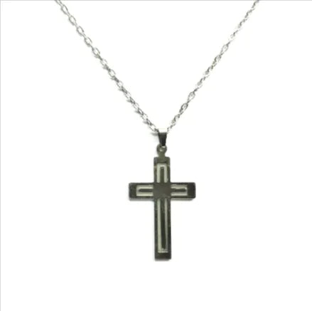 Luminous Stainless Steel Cross Necklace